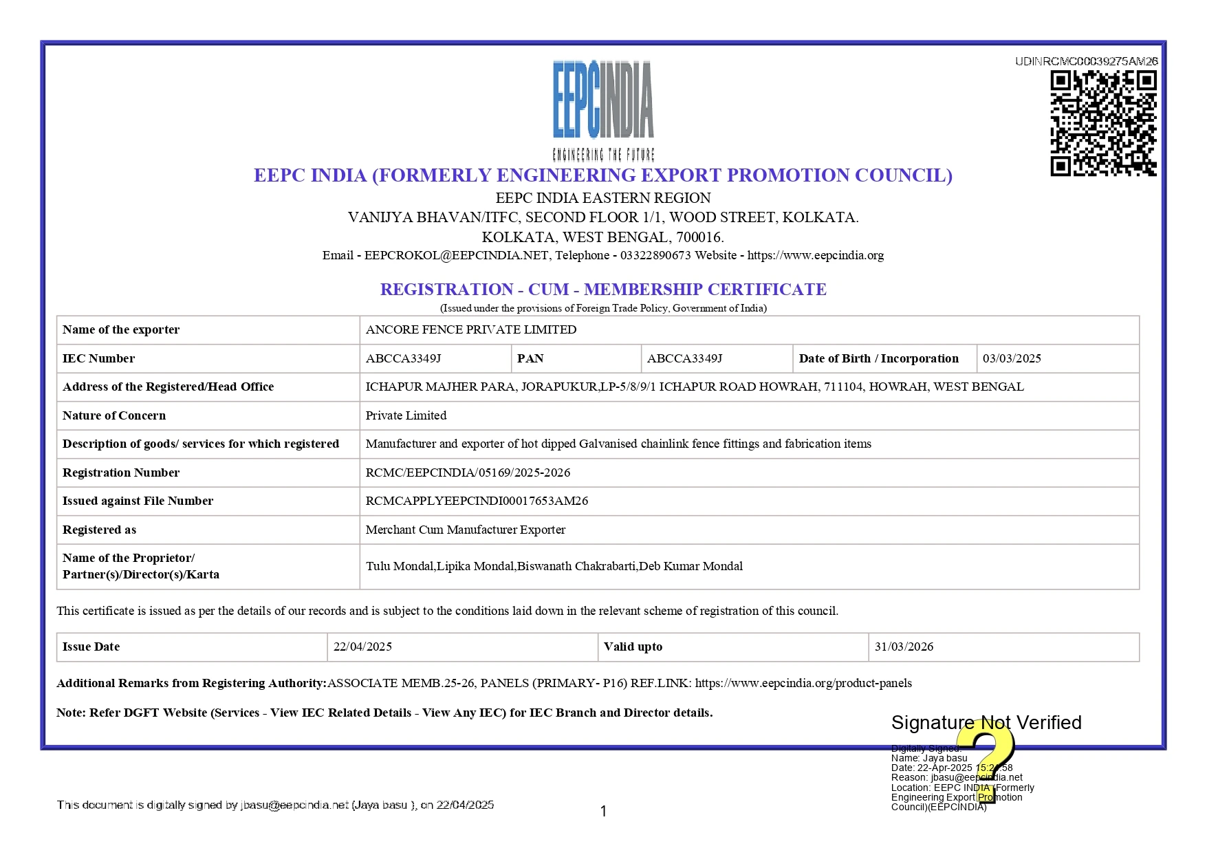 Certification 2